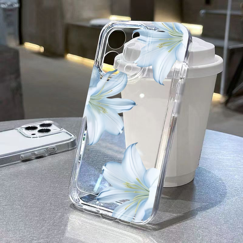 Perfume Pure Xs - Capa Transparente de Moda com Flor